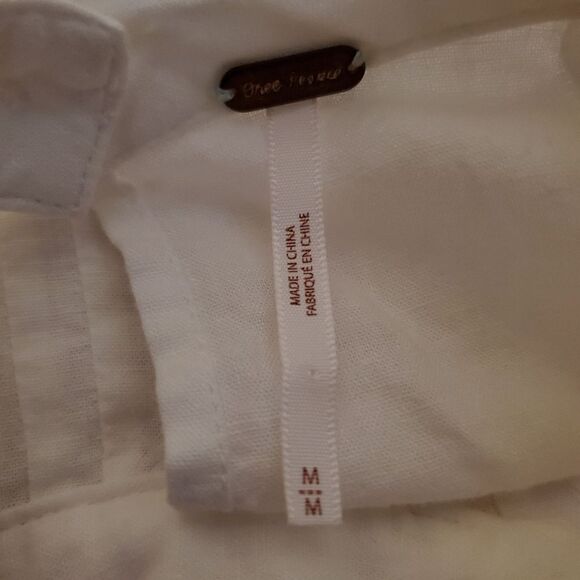 Free People Clover Pintuck Linen Blend Tunic Dress Size Medium - Picture 14 of 16